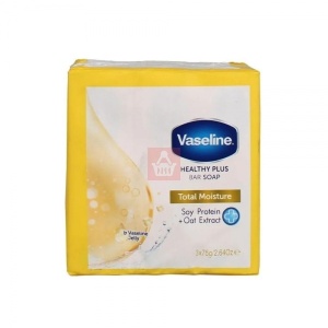 VASELINE SOAP BARS TOTAL MOISTURE 3X75g