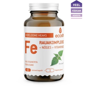 Ecosh RAUAKOMPLEKS + NÕGES + VITAMIINID vereloomele 60 kapslit