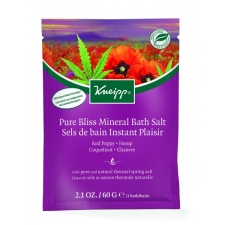 Kneipp Mineral Bath Crystals Pure Bliss Red Poppy & Hemp 60 g 