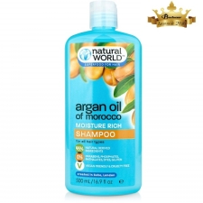 Natural World Argan Oil of Morocco Moisture Rich Shampoo 500ml