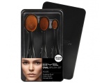 BYS Meigipintslite komplekt Oval Makeup Brush Set 3tk