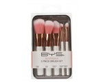 BYS Makeup Brushes in Keepsake White with Rose Gold 5pc