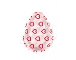 BYS Meikkisieni Silicone Blending Sponge Teardrop Clear with Red Hearts