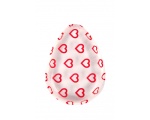 BYS Silicone Blending Sponge Teardrop Clear with Red Hearts