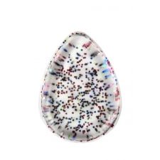 BYS Silicone Blending Sponge Teardrop Clear with Rainbow Glitter