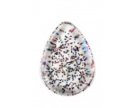 BYS Silicone Blending Sponge Teardrop Clear with Rainbow Glitter