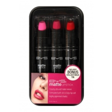 BYS Matte Lipstick Trio In Tin Berries 