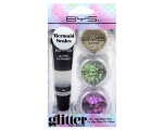 BYS Glitter näole ja kehale MERMAID SCALES 3tk