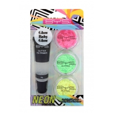 BYS Neon Glitter Face & Body Kit GLOW BABY GLOW
