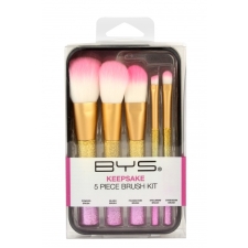 BYS Makeup Brushes in Keepsake Tin Metallic Sparkle 5 pc