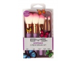 BYS Makeup Brushes In Keepsake Butterfly Tin Lilac 5 pc