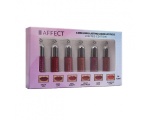AFFECT Long-Lasting Liquid Lipsticks Set Vedelate huulepulkade komplekt 6 mini