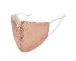 BYS Kasvomaski Face Mask 2 Layer Fashion Rose Gold Sequins