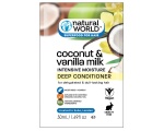 Natural World Syväkosteuttava hiusnaamio Coconut and Vanilla Milk 50ml