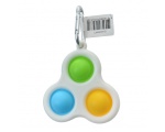 Pop Fidget Toy Keyring green yellow blue