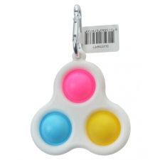 Pop Fidget Toy Keyring pink yellow blue