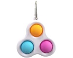 Pop Fidget Toy Keyring pink blue orange