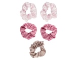 The Vintage Cosmetic Company Hair Scrunchies Satin Pink 5pcs