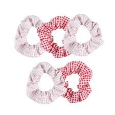 The Vintage Cosmetic Company Hair Scrunchies Gingham 5pcs