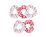 The Vintage Cosmetic Company Hair Scrunchies Gingham 5pcs