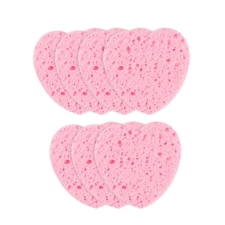 The Vintage Cosmetic Company 7 Piece Cleansing Sponges Pink Heart