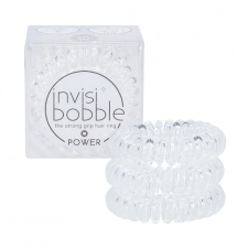Invisibobble Power Hair Ring Crystal Clear Резинки для волос из силикона прозрачные 3шт