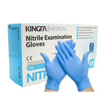 Kingfa Medical Disposable Nitrile Gloves Blue M 100pc