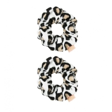 The Vintage Cosmetic Company Hair Scrunchies Leopard Print 2pcs 