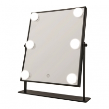 Danielle LED Hollywood Mirror with Bulbs Black Meigipeegel 25x35cm