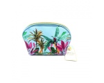 Danielle Botanical Palm Blue Oyster Bag Small 18x15x6.5cm