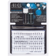 Ardell Individual Lashes Starter Kit  Knot-Free Flare Combo Pack Black