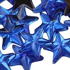 Feel Good Rhinestone Star blue 100pc