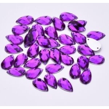 Feel Good Rhinestone Teardrop purple 100pc