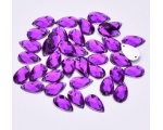 Feel Good Rhinestone Teardrop purple 100pc