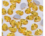 Feel Good Rhinestone Teardrop yellow 100pc