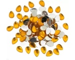 Feel Good Rhinestone Teardrop dark yellow 100pc