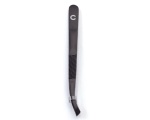 Basicare Tweezers Curved Slant Tips Black