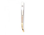 Basicare Tweezers Curved Slant Tips Gold