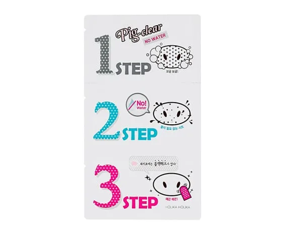 Holika Holika Pig Clear Blackhead 3 Step Kit Безводная система для очищения пор 8г